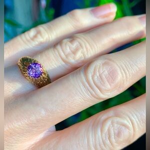 SOLD🔥Antique Lavender Authentic Amethyst Ring💜 8k stamped Gold. Stunning!